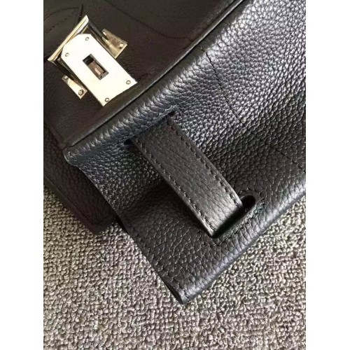 Hermes Birkin 32 HAC  Haut à courroies  Black Box Calf V Circle