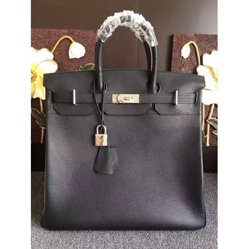 Hermes Birkin 32 HAC  Haut à courroies  Black Box Calf V Circle