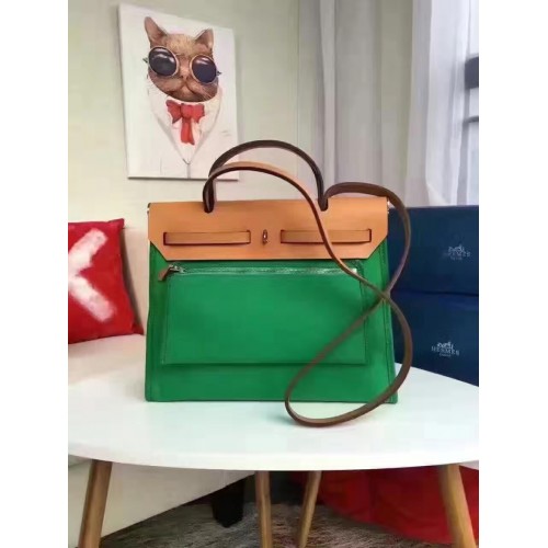 Hermès Canvas Herbag 31, Green