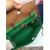 Hermes Herbag Zip PM 31cm Bag In Green Canvas