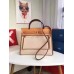 Hermes Herbag Zip PM 31cm Bag In Beige Canvas