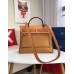 Hermes Herbag Zip PM 31cm Bag In Caramel Canvas