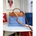 Hermes Herbag Zip PM 31cm Bag In Celeste Canvas