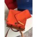 Hermes Herbag Zip PM 31cm Bag In Orange Canvas