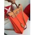 Hermes Herbag Zip PM 31cm Bag In Orange Canvas