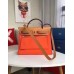 Hermes Herbag Zip PM 31cm Bag In Orange Canvas