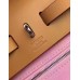 Hermes Herbag Zip PM 31cm Bag In Pink Canvas