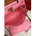 Hermes Herbag Zip PM 31cm Bag In Pink Canvas