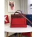 Hermes Herbag Zip PM 31cm Bag In Red Canvas
