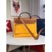 Hermes Herbag Zip PM 31cm Bag In Yellow Canvas