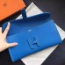 Hermes Jige Elan 29 Clutch Bag In Blue Epsom Leather