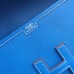 Hermes Jige Elan 29 Clutch Bag In Blue Epsom Leather