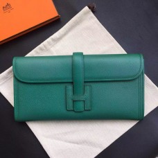 Hermes Dark Green Epsom Jige Elan 29 Clutch