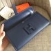 Hermes Sapphire Epsom Jige Elan 29 Clutch