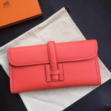 Hermes Flamingo Epsom Jige Elan 29 Clutch