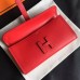 Hermes Red Swift Jige Elan 29 Clutch