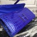 Hermes Jige Elan 29 Clutch In Blue Electric Crocodile Leather