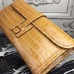 Hermes Jige Elan 29 Clutch In Camarel Crocodile Leather