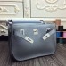 Hermes Blue Lin Large Jypsiere 34cm Bag