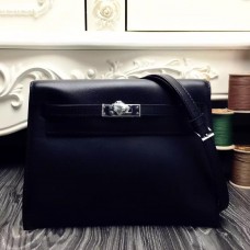 Hermes Kelly Danse Bag In Black Swift Leather