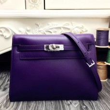 Hermes Kelly Danse Bag In Purple Swift Leather