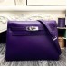 Hermes Kelly Danse Bag In Purple Swift Leather