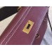 Hermes Kelly Ghillies 28cm In Burgundy Swift Leather