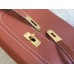 Hermes Kelly Ghillies 28cm In Brown Swift Leather