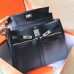 Hermes Black Kelly Lakis 35cm Handmade Bag