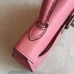 Hermes Rose Confetti Epsom Kelly Mini II 20cm Handmade Bag
