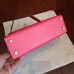 Hermes Rose Lipstick Chevre Kelly Mini II 20cm Handmade Bag