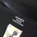 Hermes Black Kelly Lakis 32cm Toile and Swift Bag