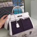 Hermes White Kelly Lakis 32cm Toile and Swift Bag