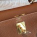 Hermes Gold Clemence Kelly Retourne 28cm Handmade Bag