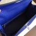 Hermes Blue Electric Epsom Kelly Sellier 28cm Handmade Bag