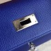 Hermes Blue Electric Epsom Kelly Sellier 28cm Handmade Bag