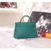 Hermes Malachite Epsom Kelly Mini II 20cm Handmade Bag