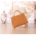 Hermes Brown Epsom Kelly Mini II 20cm Handmade Bag