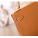 Hermes Brown Epsom Kelly Mini II 20cm Handmade Bag