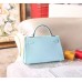 Hermes Blue Zephyr Epsom Kelly Mini II 20cm Handmade Bag