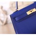 Hermes Electric Blue Epsom Kelly Mini II 20cm Handmade Bag