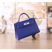 Hermes Electric Blue Epsom Kelly Mini II 20cm Handmade Bag