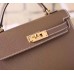 Hermes Etoupe Epsom Kelly Mini II 20cm Handmade Bag