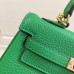 Hermes Bamboo Clemence Kelly 20cm GHW Bag