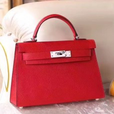 Replica Hermes Kelly Mini II Handmade Bag In Rose Tyrien Epsom Leather