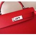 Hermes Red Epsom Kelly Mini II 20cm Handmade Bag