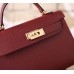 Hermes Ruby Epsom Kelly Mini II 20cm Handmade Bag