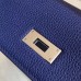 Hermes Blue Kelly 28cm Bag With Zigzag Handle