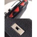 Hermes Black Kelly 28cm Bag With Zigzag Handle