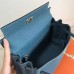 Hermes Blue Jean Clemence Kelly 25cm GHW Bag